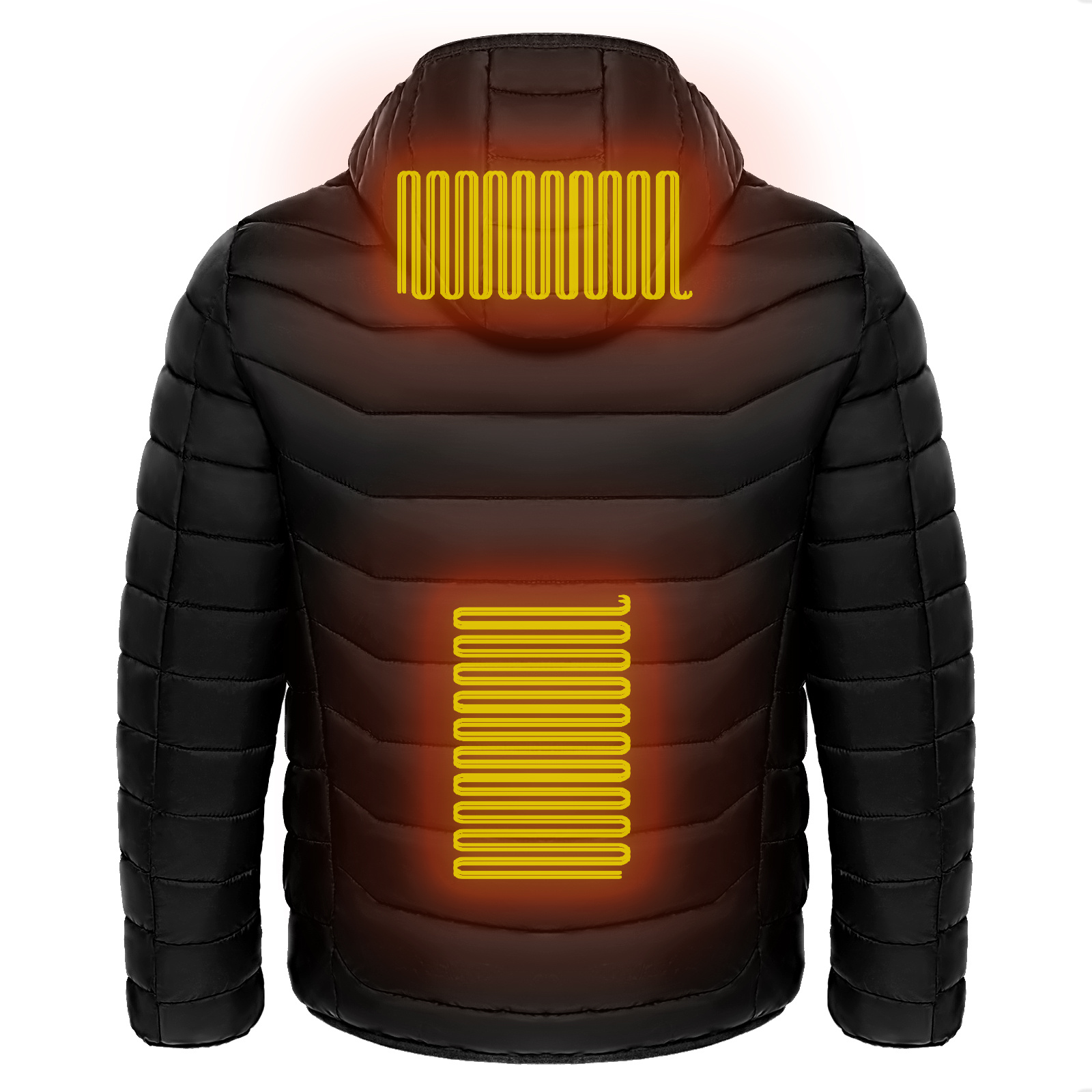 Men Heated Puffer Jacket Electric Heating Coat Insulated Hood Windbreaker 9Heat Zones - Image 8