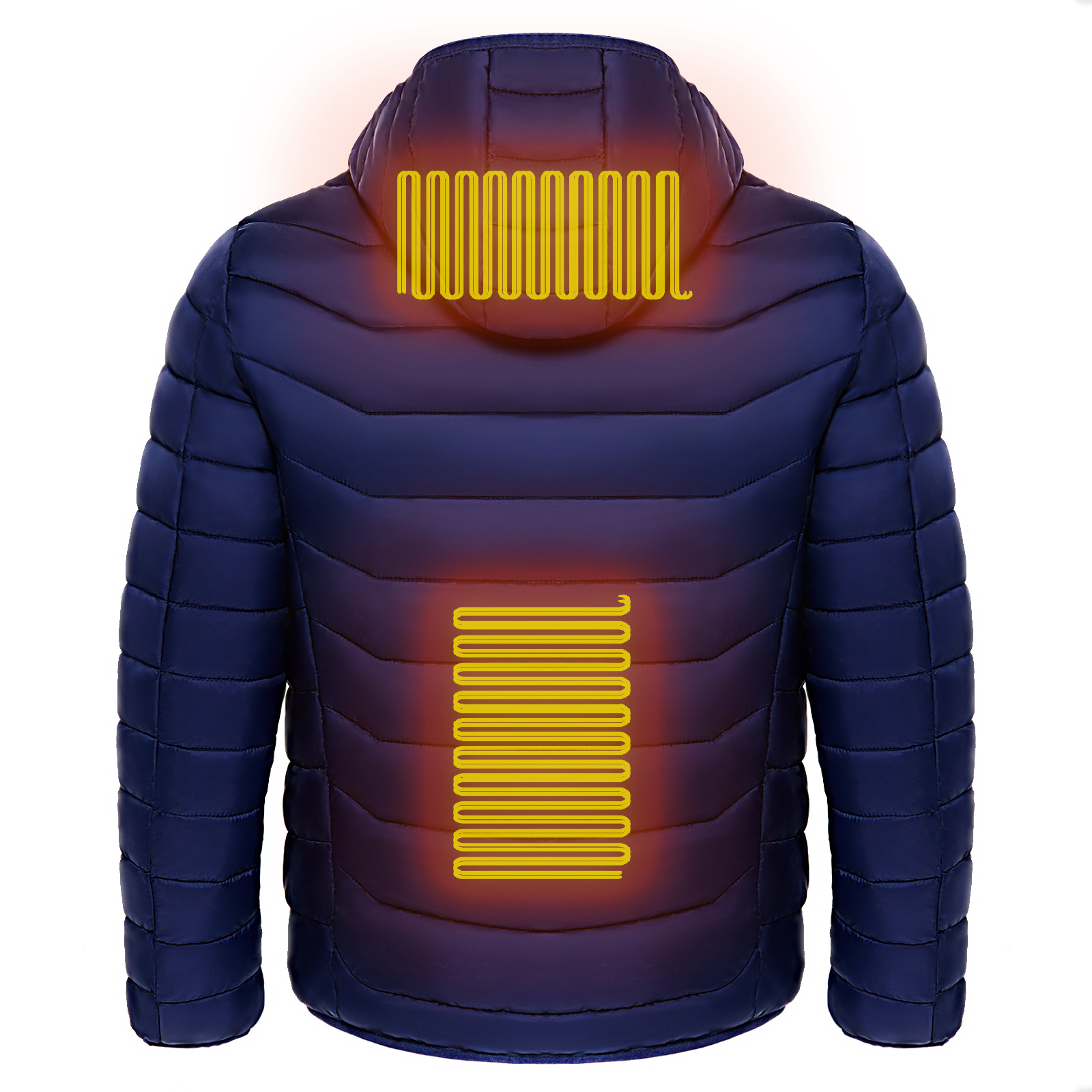 Men Heated Puffer Jacket Electric Heating Coat Insulated Hood Windbreaker 9Heat Zones - Image 10