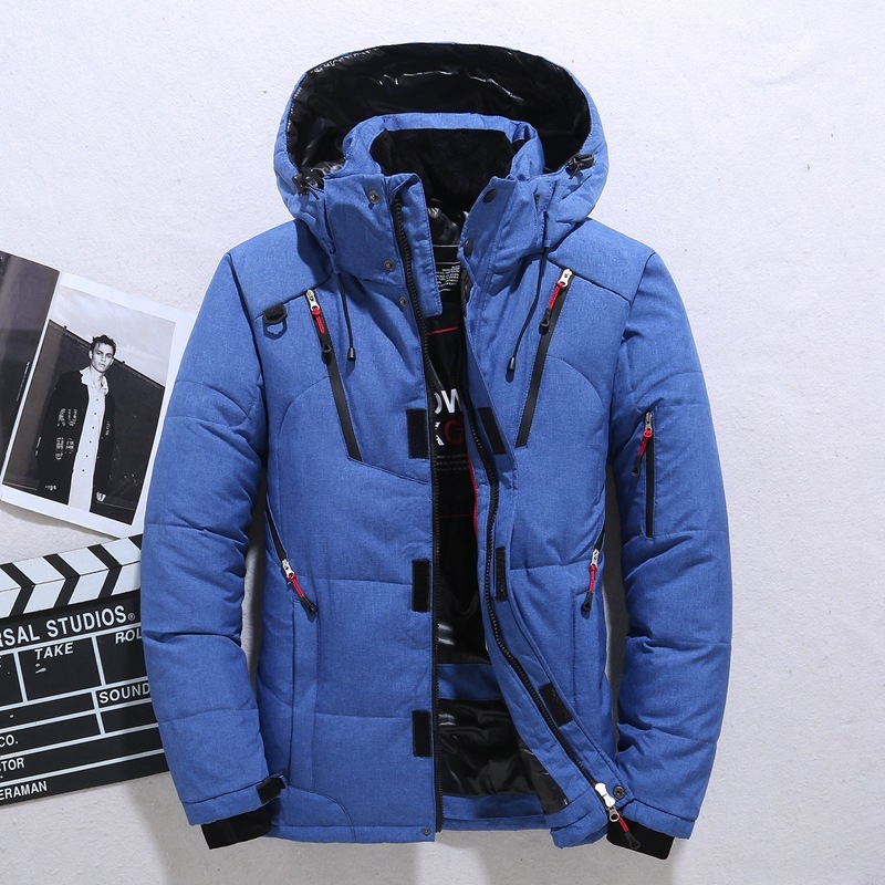 Outdoor Windproof Hooded Jacket Leisure Sports Coat With Pockets Warm Mens Clothing - Image 6