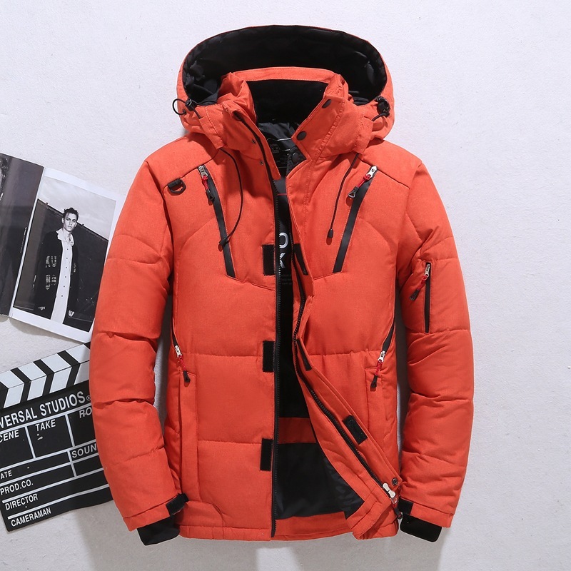 Outdoor Windproof Hooded Jacket Leisure Sports Coat With Pockets Warm Mens Clothing - Image 3