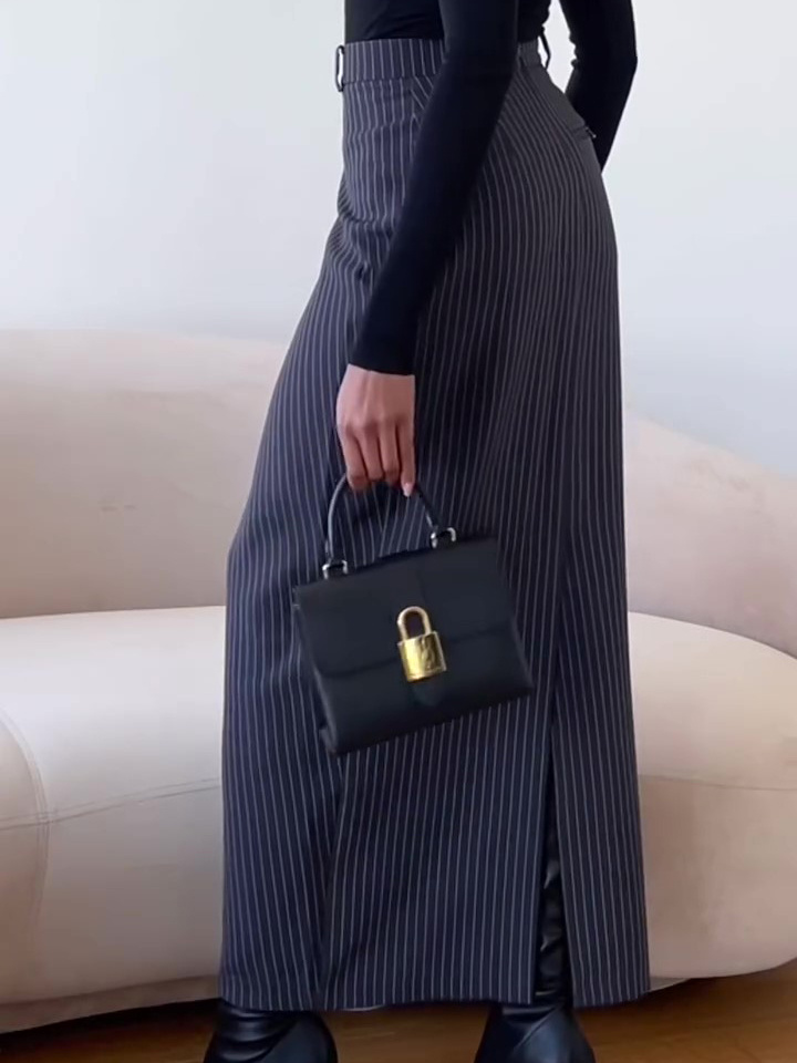 High Waist Striped Skirt - Image 3