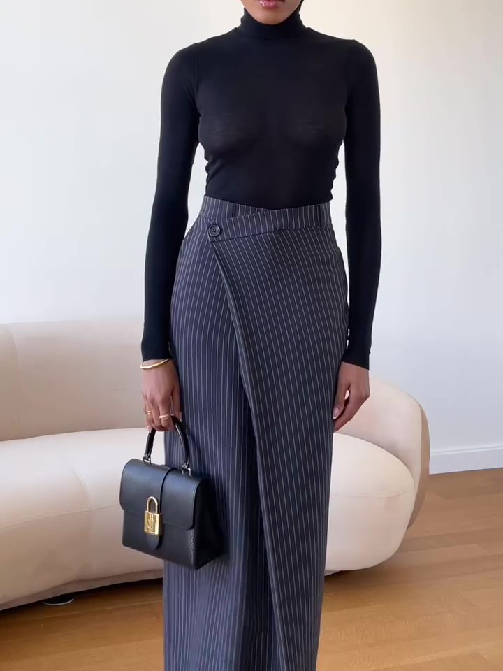 High Waist Striped Skirt - Image 5