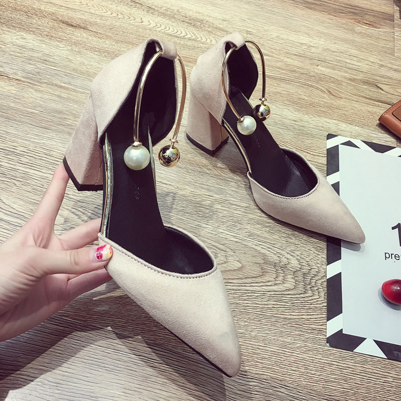 High Heeled Shoes Female New Ins Xianwang Red Pointed Wedding Shoes - Image 4