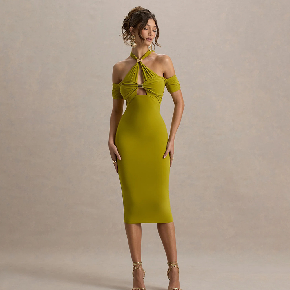 Halter Slim Fit Dress Backless Sleeveless - Image 4