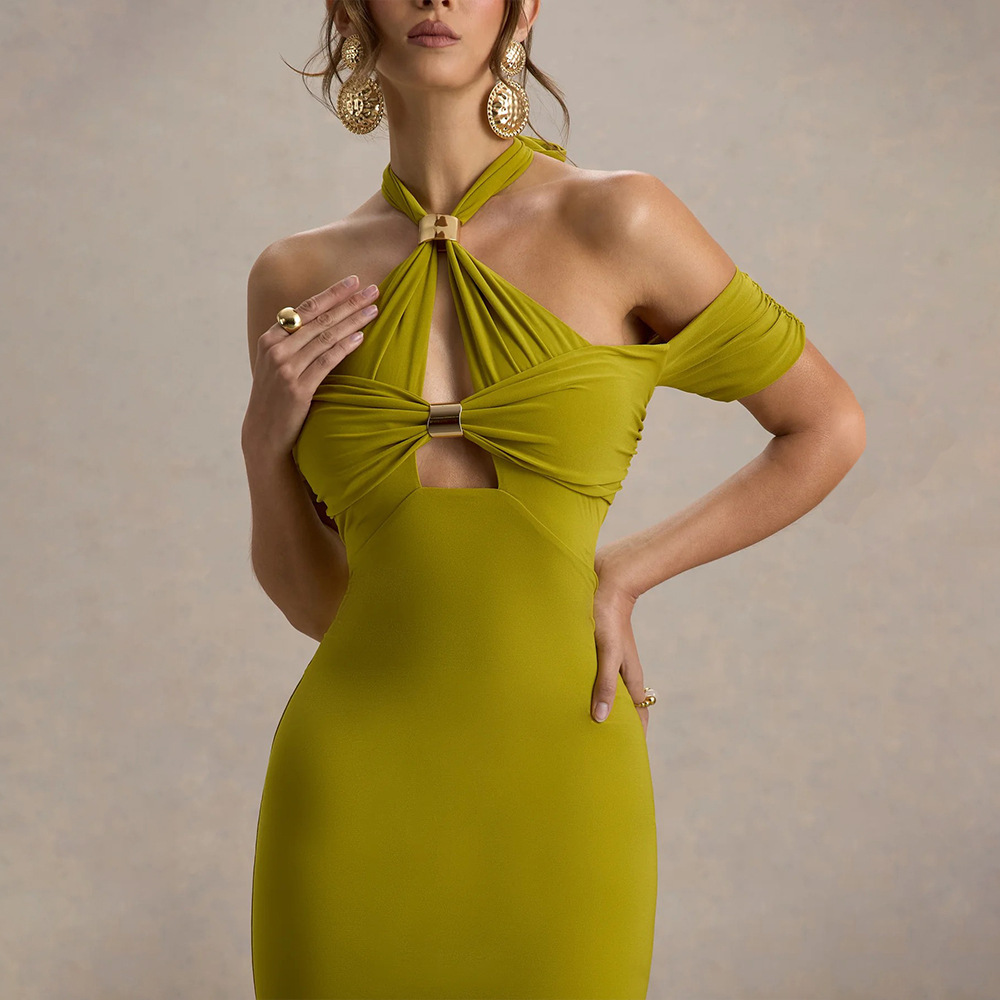 Halter Slim Fit Dress Backless Sleeveless - Image 3