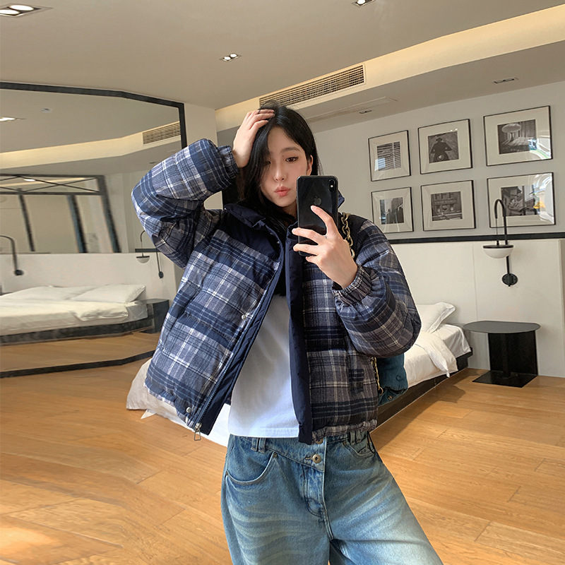 Cotton-padded Jacket Loose Thick Printed Short Coat - Image 6