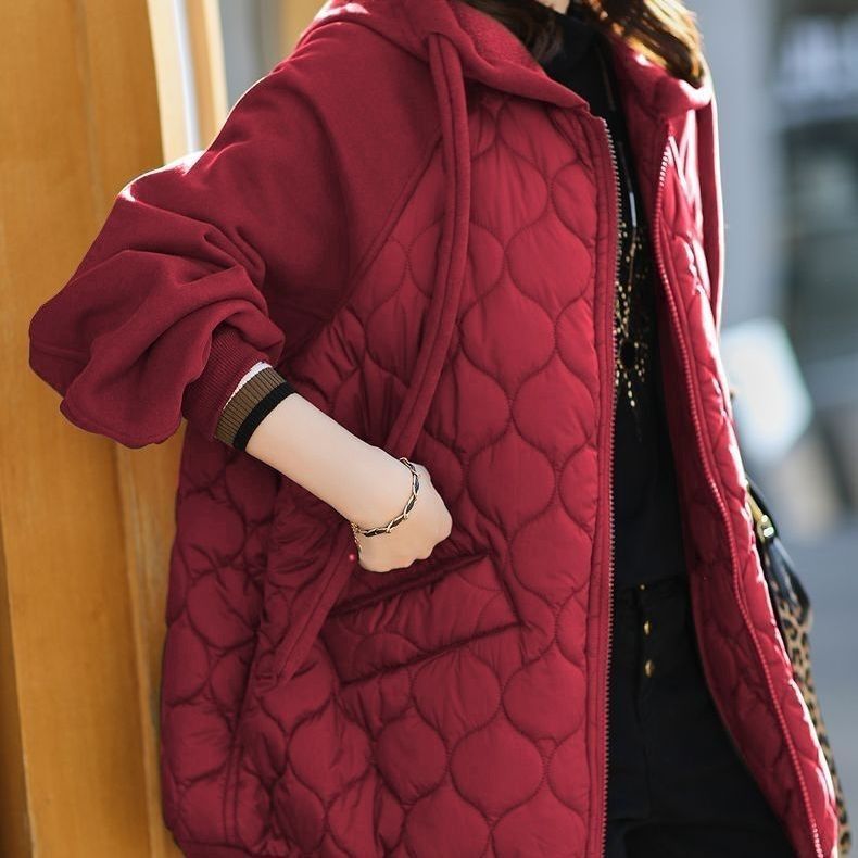 Hooded Fleece Cotton-padded Jacket Thick Coat Cotton-padded Jacket Loose Fashion Women's Wear - Image 2