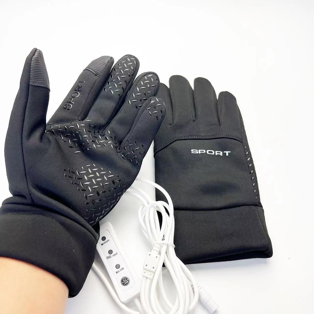 USB Electric Heating Gloves Cycling Warm Keeping Sports Touch Screen Waterproof - Image 2