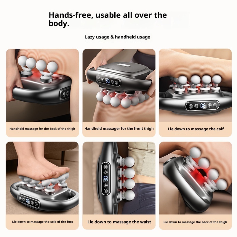 Muscle Relaxation Massager Multi-head Massage Gun Deep Tissue Body Fitness Muscle Electric Relax Massager For Back Shoulders Legs Foot 16 Heads - Image 4