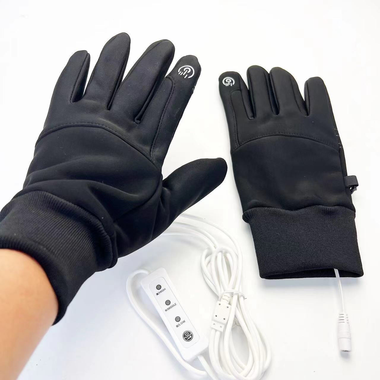 USB Electric Heating Gloves Cycling Warm Keeping Sports Touch Screen Waterproof - Image 6