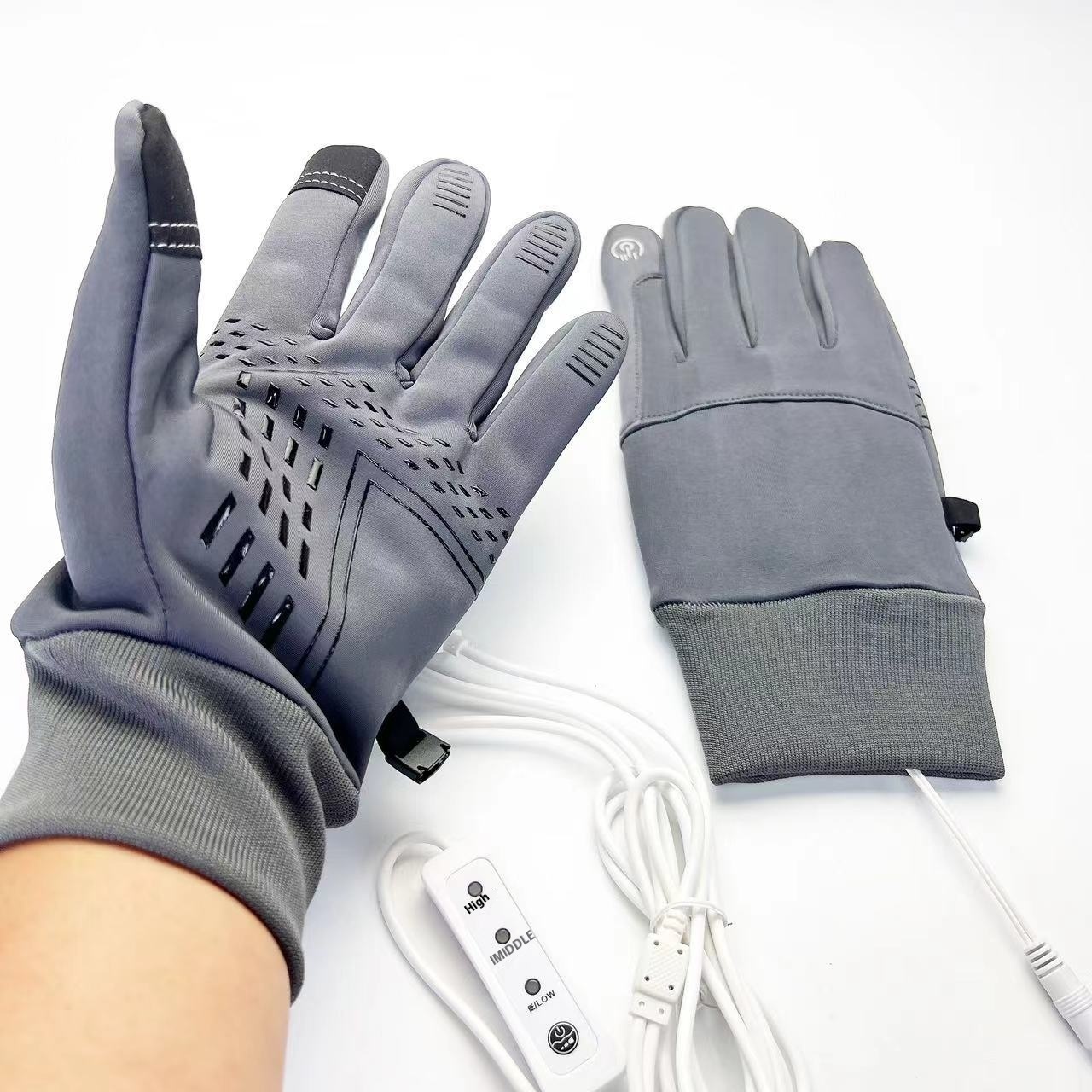 USB Electric Heating Gloves Cycling Warm Keeping Sports Touch Screen Waterproof - Image 5