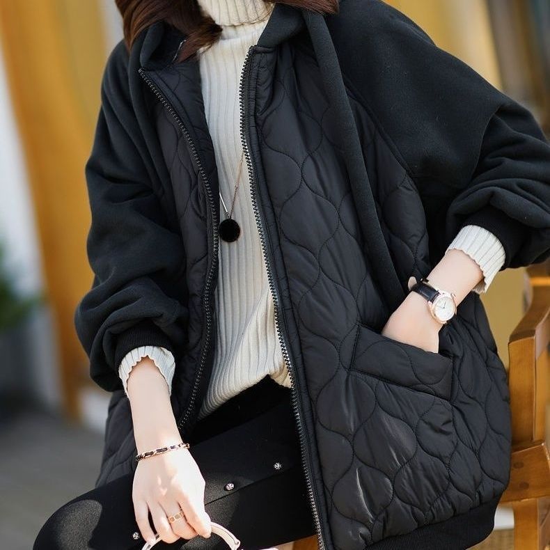 Hooded Fleece Cotton-padded Jacket Thick Coat Cotton-padded Jacket Loose Fashion Women's Wear - Image 5