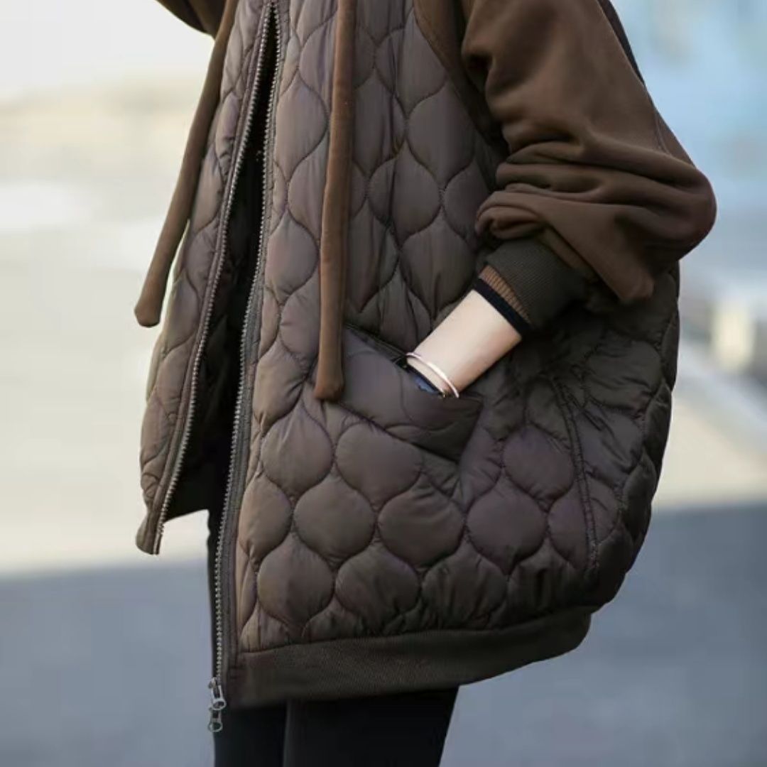 Hooded Fleece Cotton-padded Jacket Thick Coat Cotton-padded Jacket Loose Fashion Women's Wear - Image 7