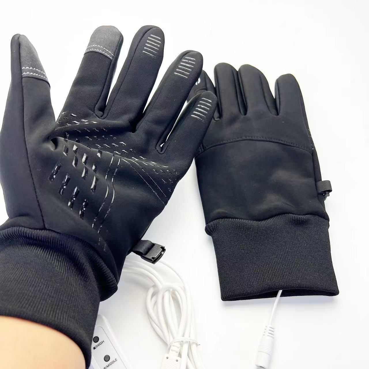USB Electric Heating Gloves Cycling Warm Keeping Sports Touch Screen Waterproof - Image 4