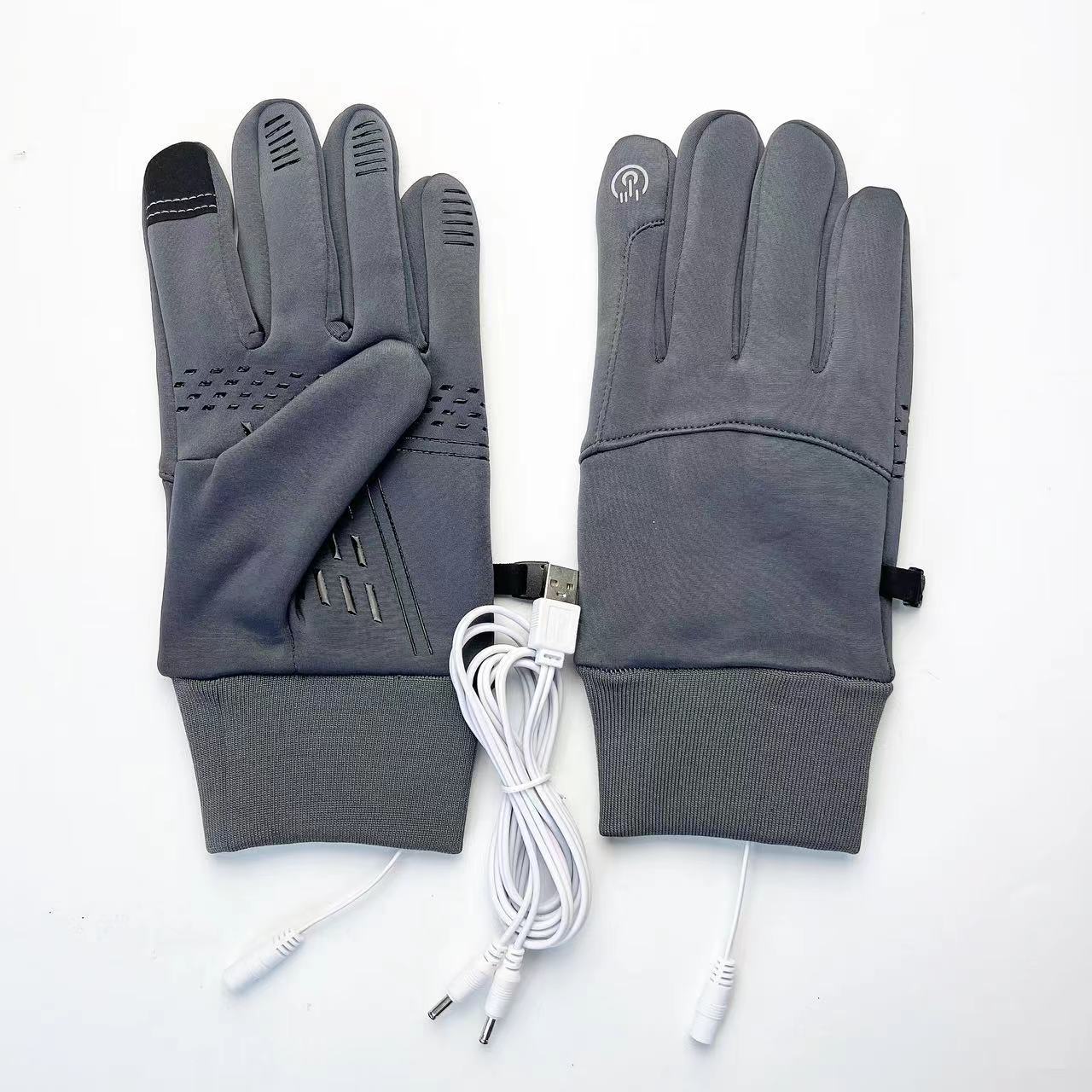USB Electric Heating Gloves Cycling Warm Keeping Sports Touch Screen Waterproof - Image 10