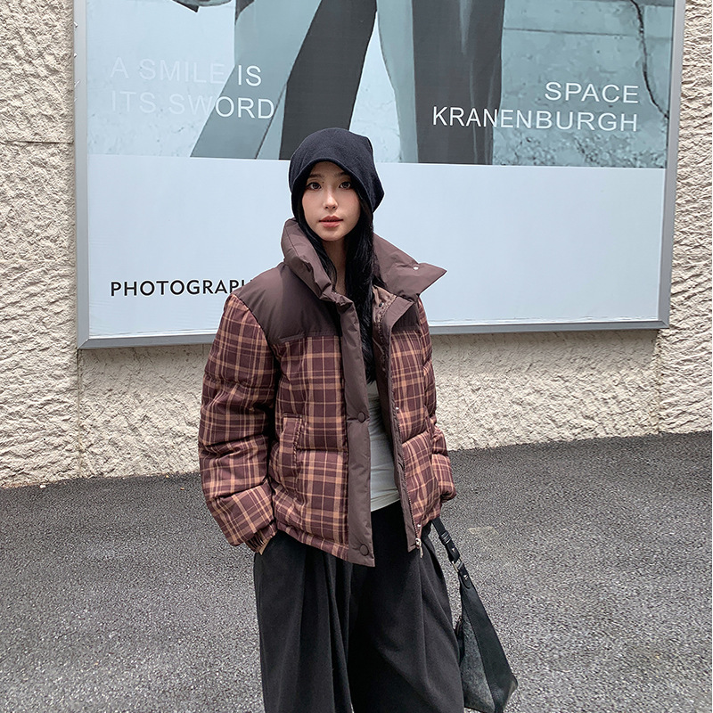 Cotton-padded Jacket Loose Thick Printed Short Coat - Image 8