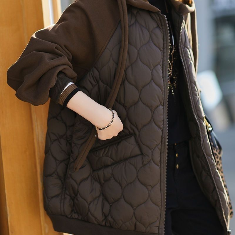 Hooded Fleece Cotton-padded Jacket Thick Coat Cotton-padded Jacket Loose Fashion Women's Wear - Image 9