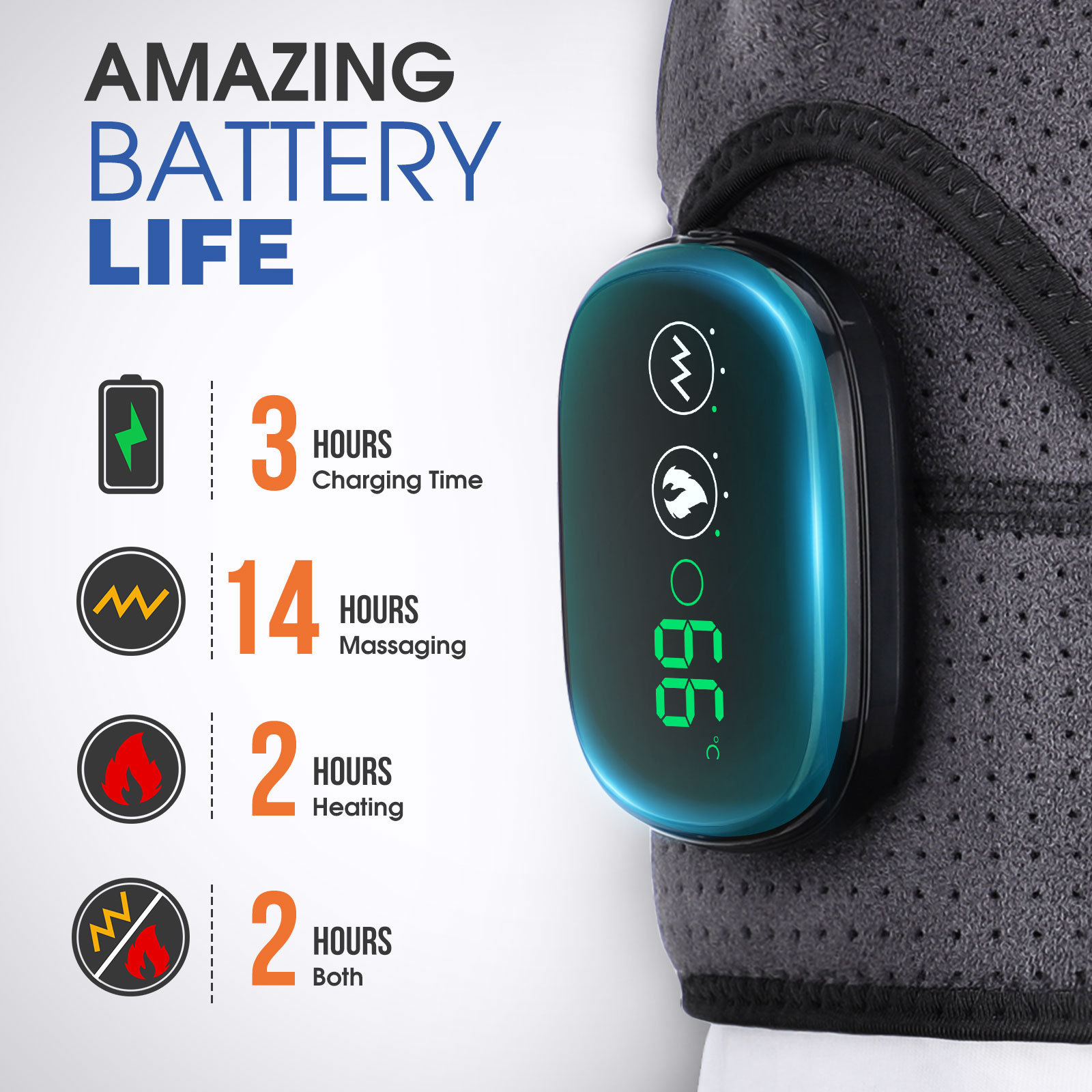 USB Rechargeable Convenient Electric Heating Shoulder Massage Heated Back Shoulder Brace Adjustable Heating Shoulder Massage Belt For Arm Muscle Relaxation - Image 6