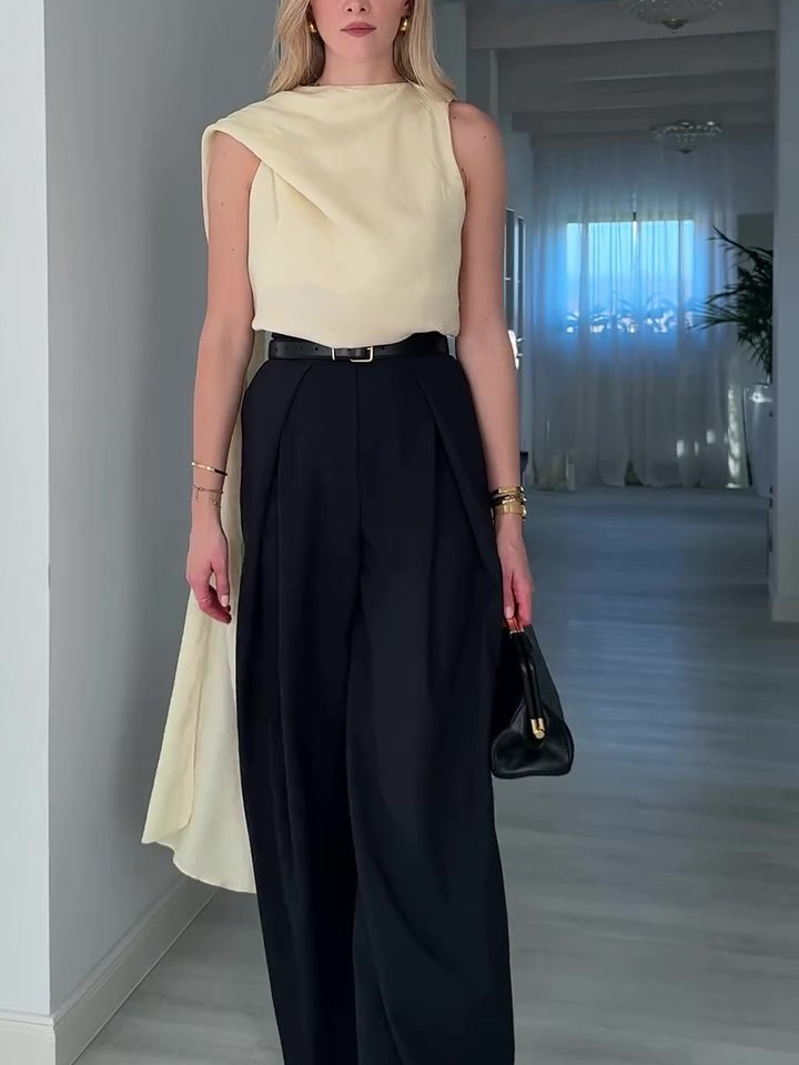 Elegant Sleeveless Solid Color Tank Top - Image 4